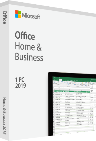 Microsoft Office 2019 Home & Business 1 User PC or Mac