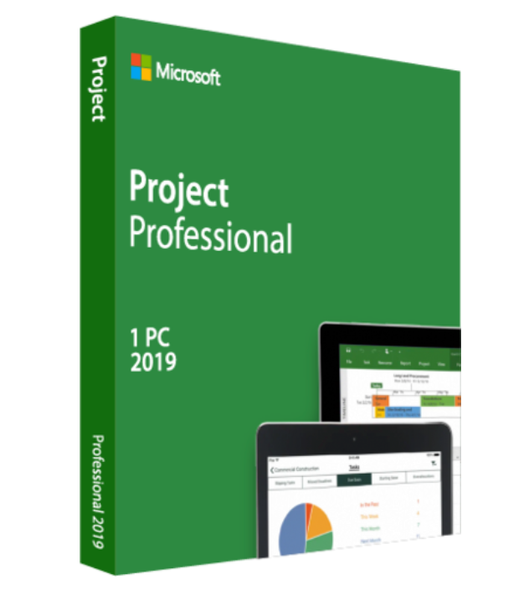 Microsoft Project Professional 2019 32 or 64 bit Windows 1 PC