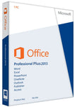 Microsoft Office 2013 Professional Plus for Windows PC Product Code 1 PC