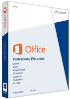 Microsoft Office 2013 Professional Plus for Windows PC Product Code 1 PC